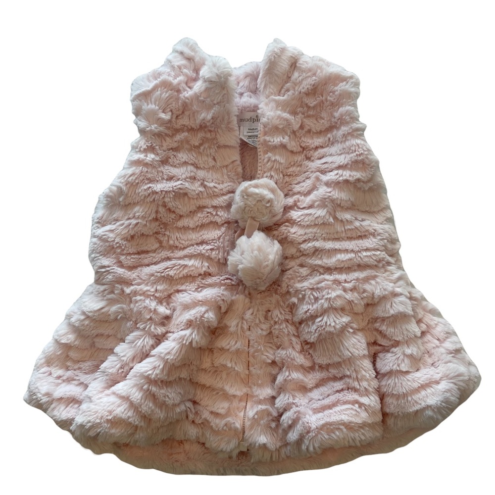 Mud Pie 2T/3T faux fur vest. Excellent condition